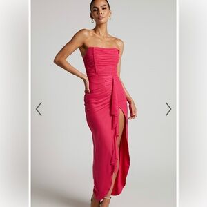 Showpo Strapless Fuchsia Dress